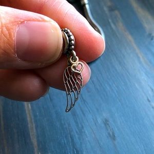 Pandora sterling silver wing charm heart